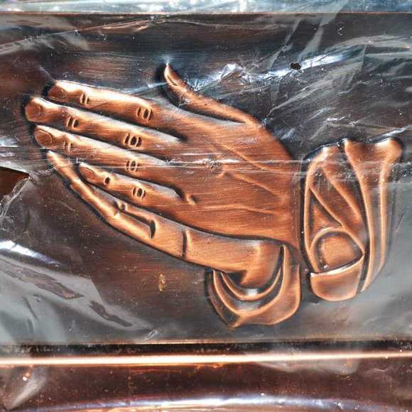 Copper Craft Guild Napkin Holder Letter Holder Praying Hands New In Package - Picture 5 of 7